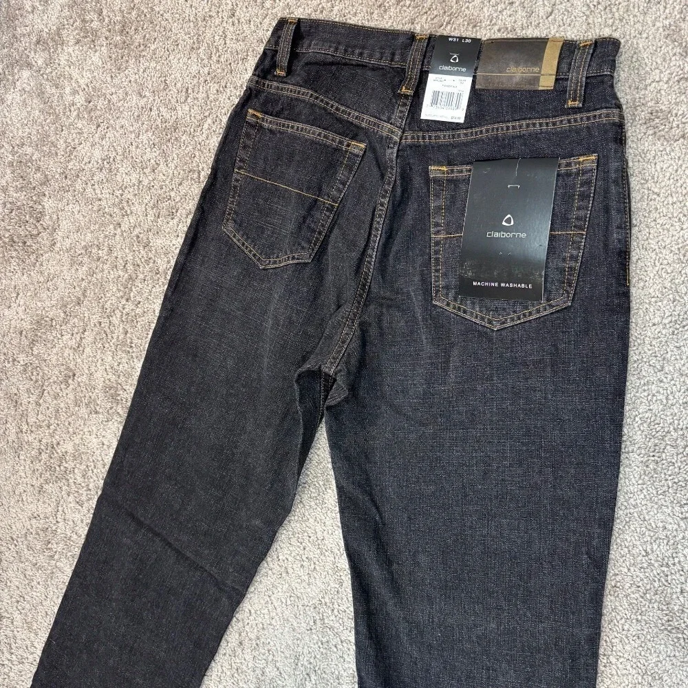 Claiborne Mens Straight Leg Jeans 31x30‎ Dark Wash Denim NWT